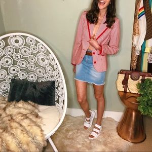 Preppy red striped fun flirty H&M retro 50s blazer
